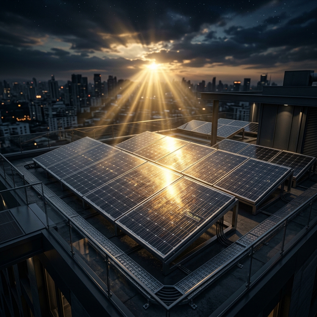 Tata Mono PERC Solar panels installation texture